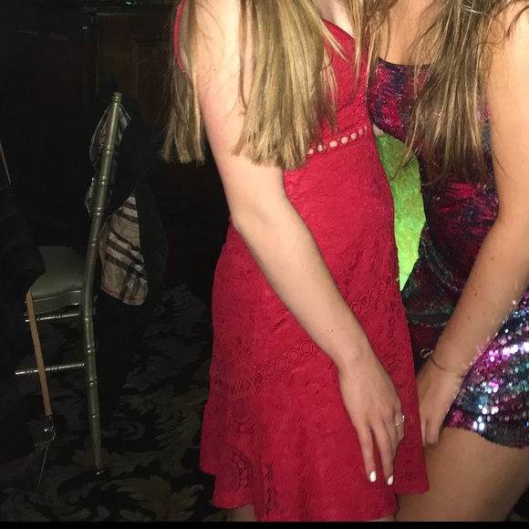 Francesca’s Red Mini Dress - Picture 2 of 4